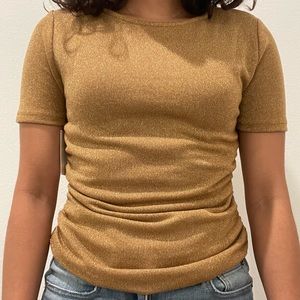 Sparkly gold Open Edit shirt